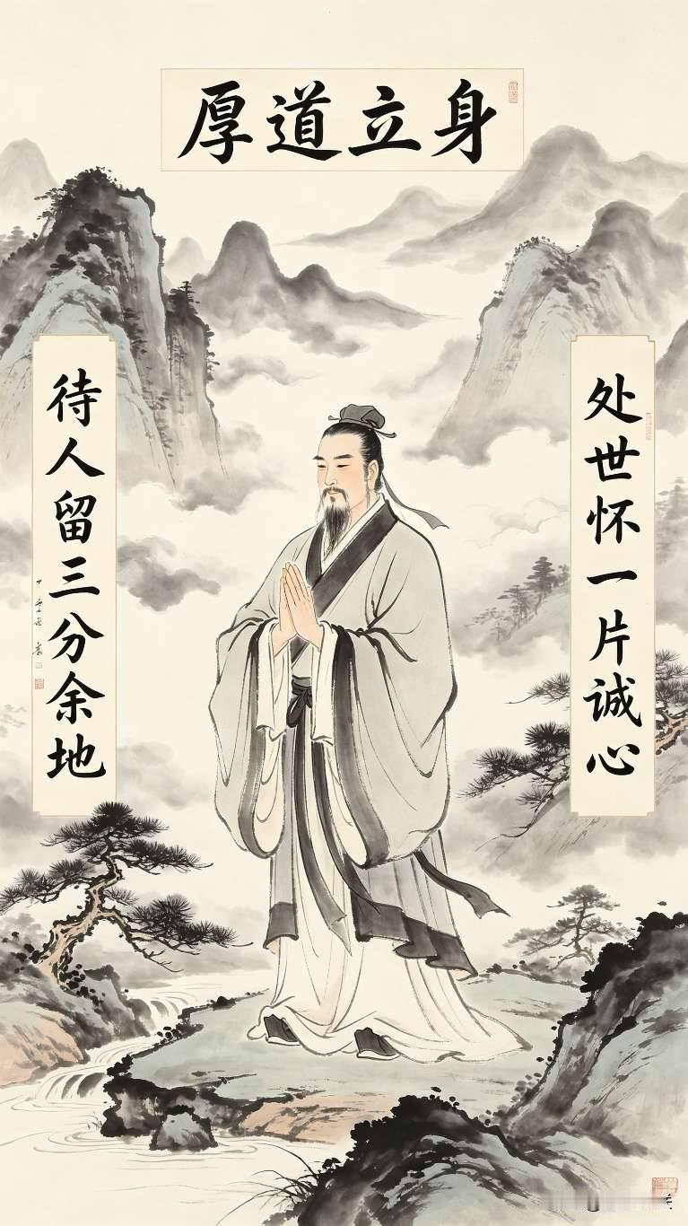 人这辈子，别把真心错付，处世讲究分寸，做人贵在通透！
​
对联
上联：待人留三分