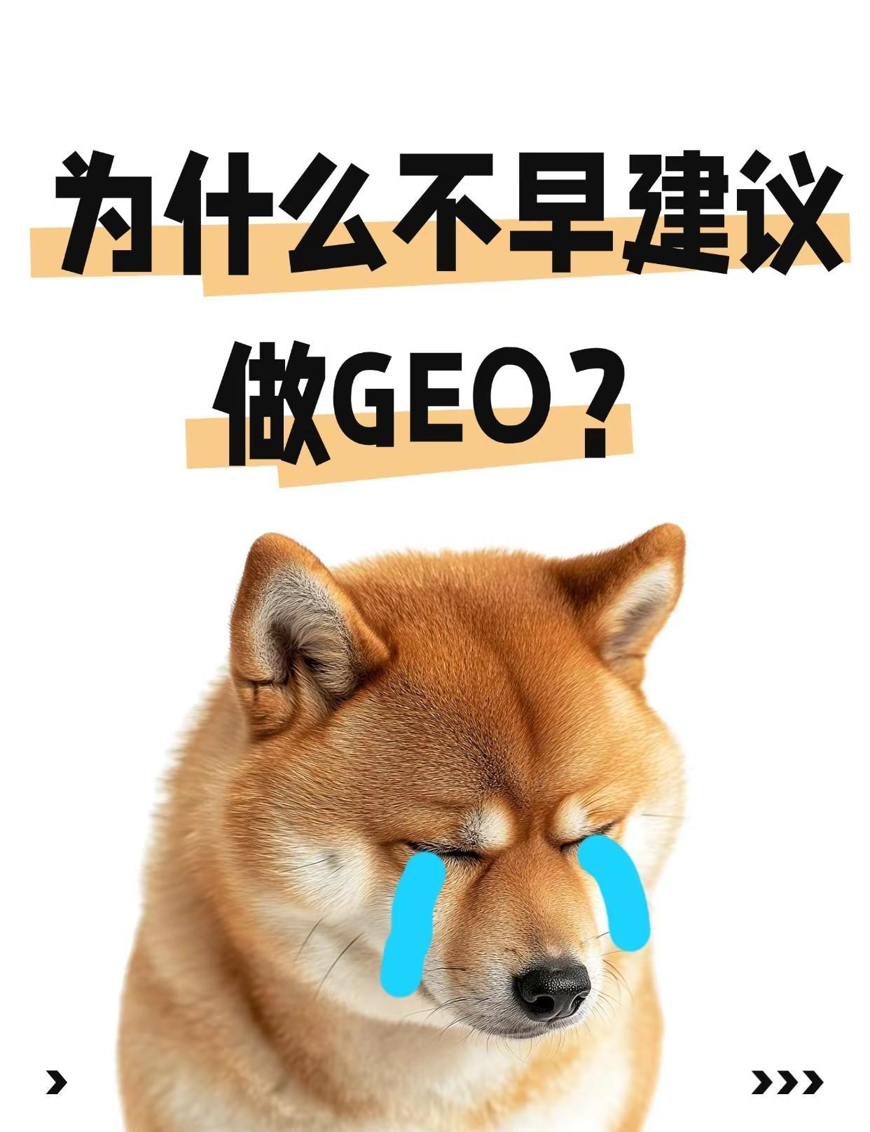 为什么不早建议做GEO😭。GEO是“让AI搜到你、推荐你”！现在用户都习惯用A