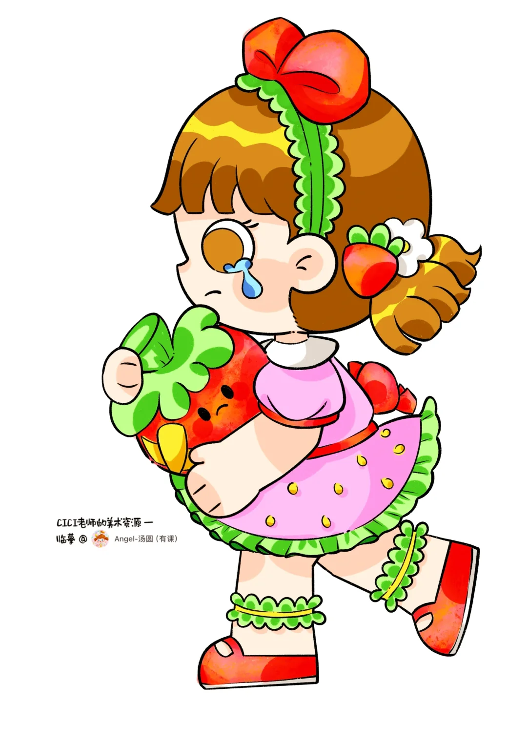 儿童画｜水果人物团练19