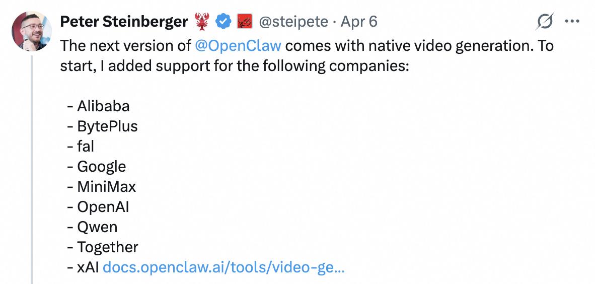 下一代OpenClaw来了？“龙虾之父”称将率先支持阿里千问


4月7日消息，