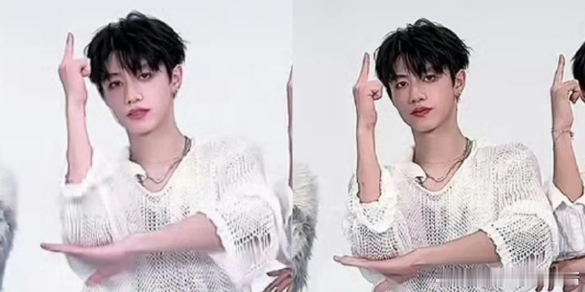 当登陆少年跳手势舞滤镜掉了…… 