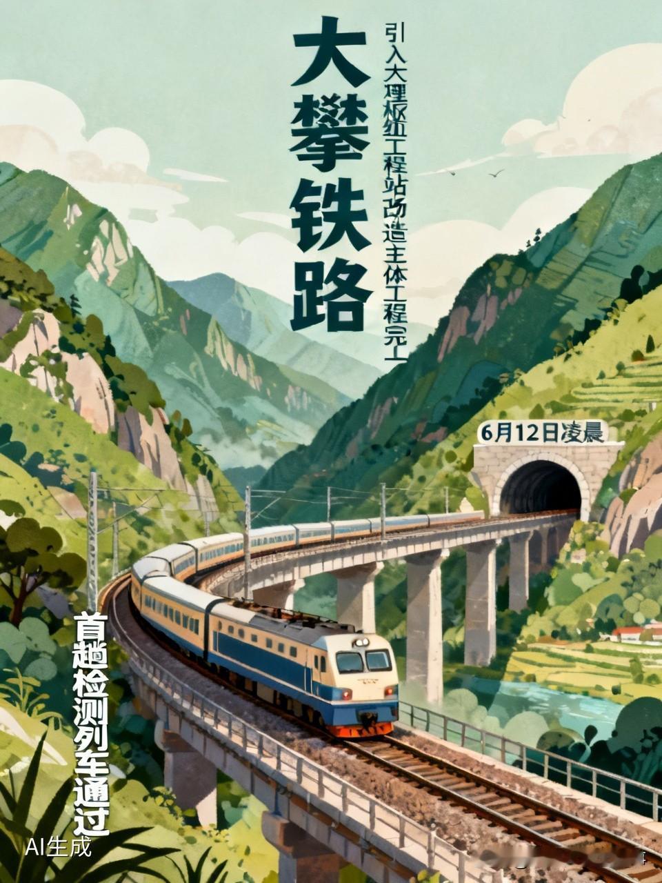 📢大攀铁路终于迎来好消息！
6月12日凌晨，大攀铁路引入大理枢纽工程站场改造主