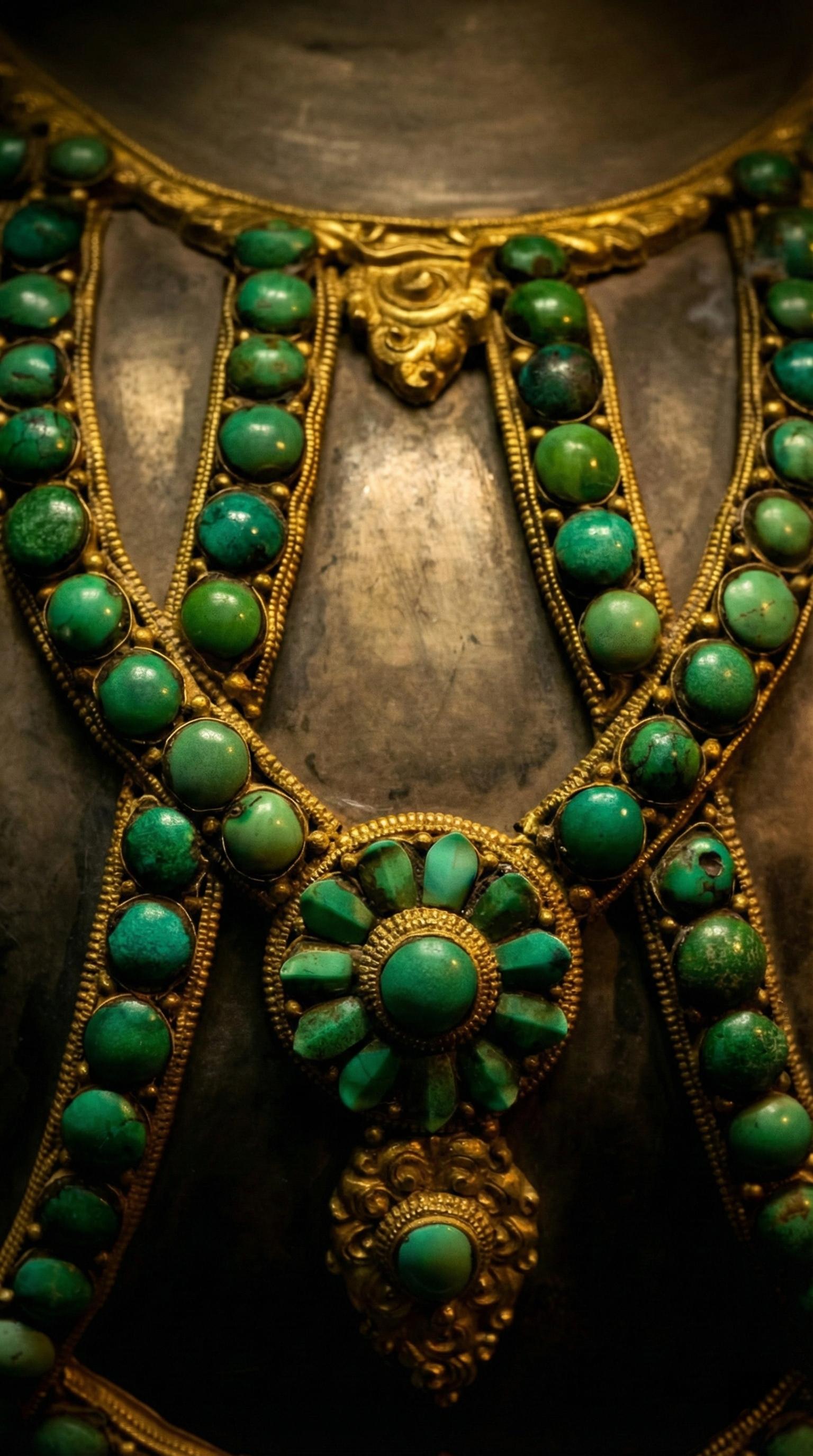 银地生青｜清代 · 尊胜瓶。🌊众宝间错，宝网弥覆，光明照耀——《大方...