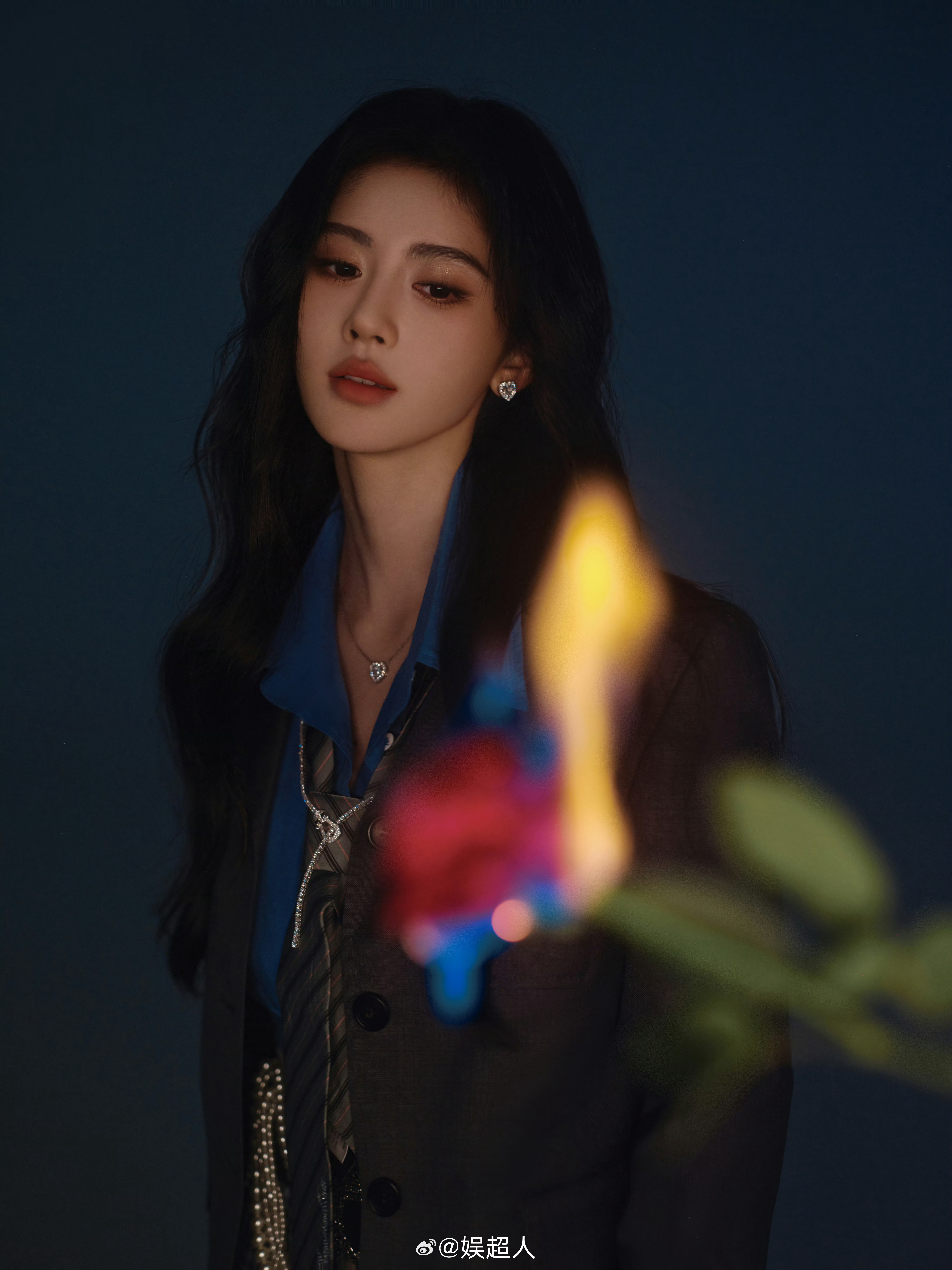 鞠婧祎西装学姐鞠婧祎巅峰之夜造型图西装学姐🍊氛围感拉满了