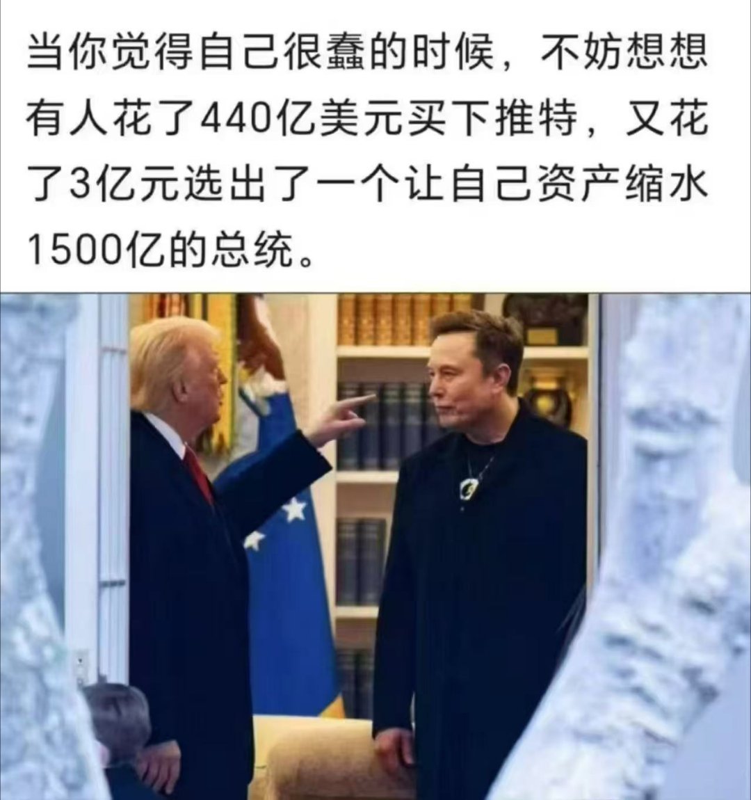 看图说话 【集“科技巨人”、“世界首富”和“政治白痴”于一身的马斯克】当你觉得自
