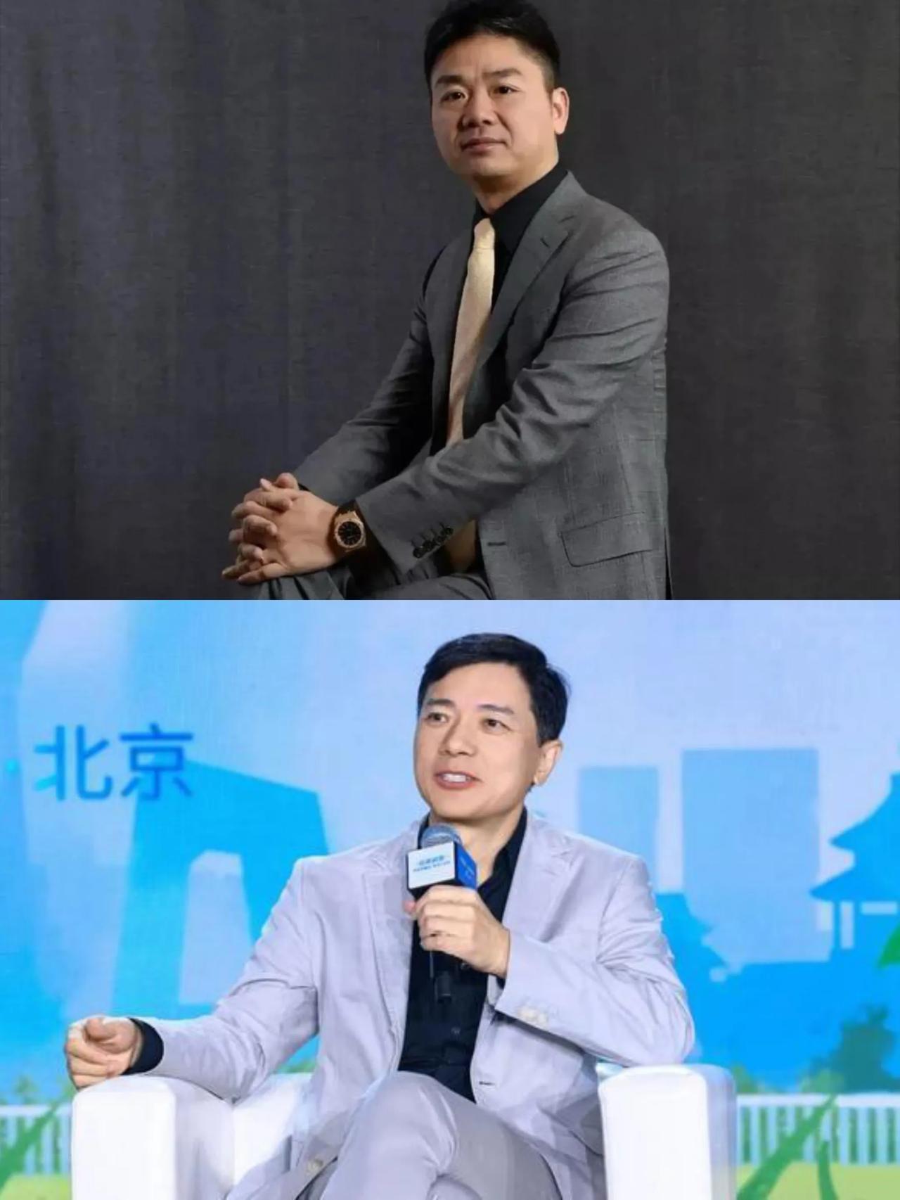 刘强东和李彦宏两位大佬，都喜欢穿西装，两位大佬都是西装帅哥，李彦宏喜欢穿浅色的西