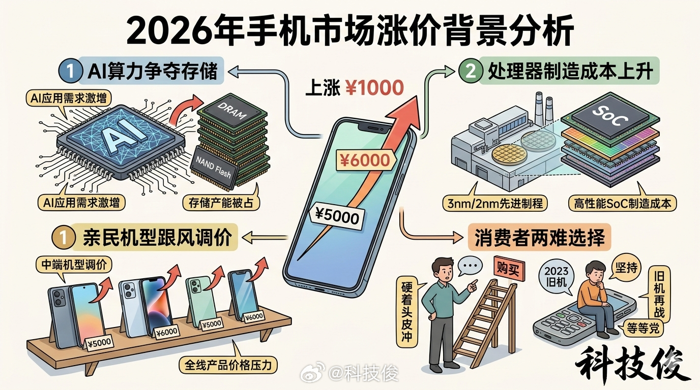 你的下一部手机要多花1000元看来这波涨价潮是真躲不过了。就拿三星S26来说，起