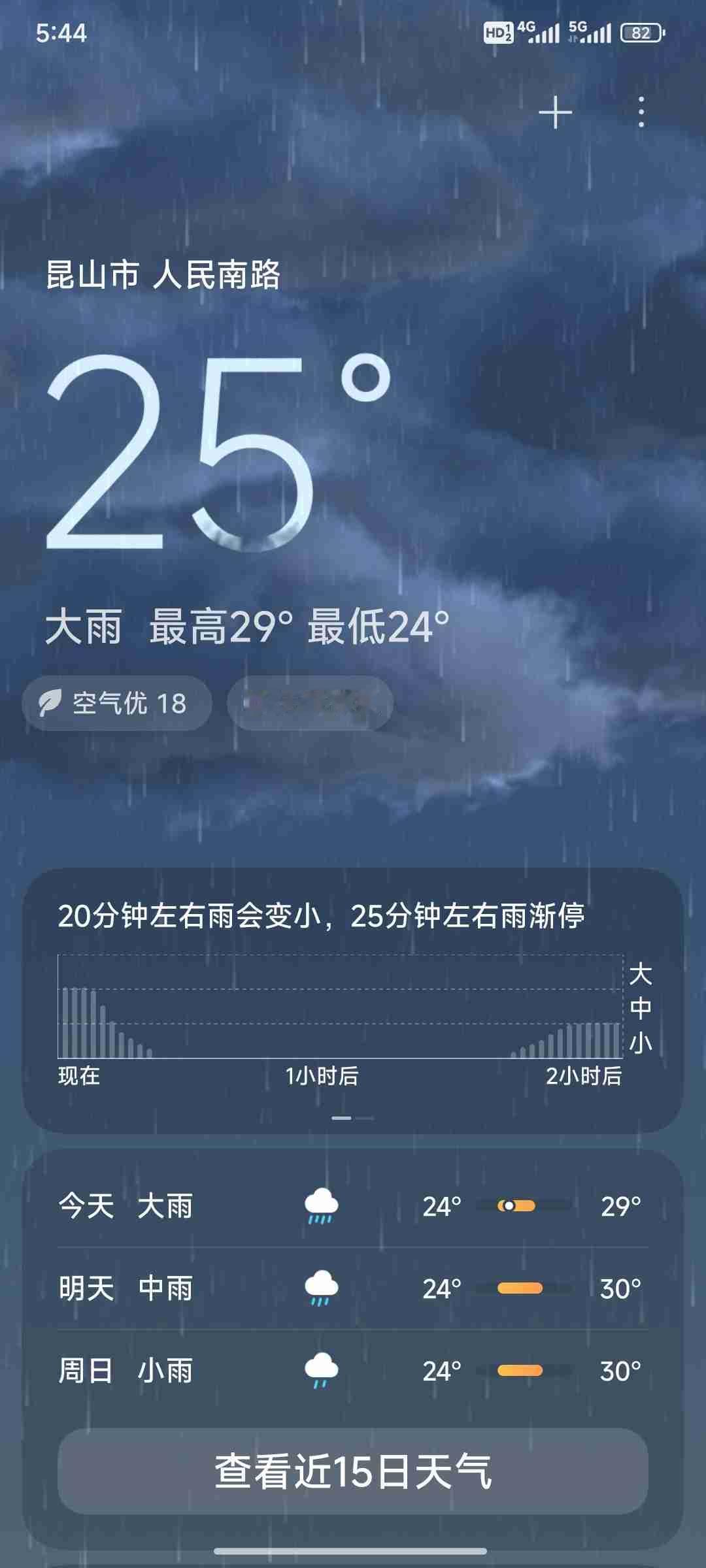 我的今日状态：😁轻松愉快
我这里的天气：☀️晴天
天气是凉快，但是天天下也不是