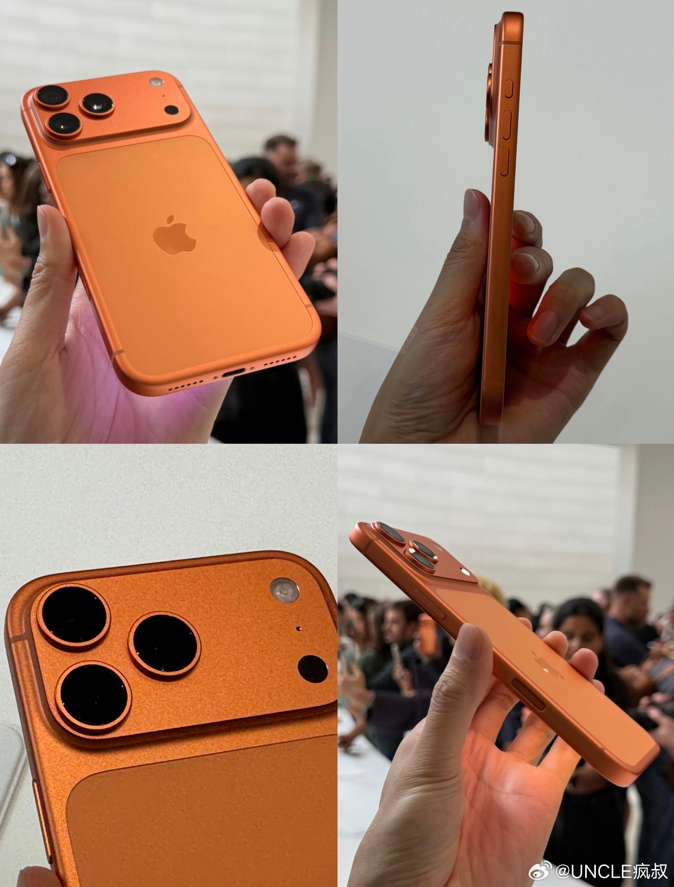 好了各位，iPhone 17 Pro系列的真机定妆照想好哪个颜色了没？👀（让我