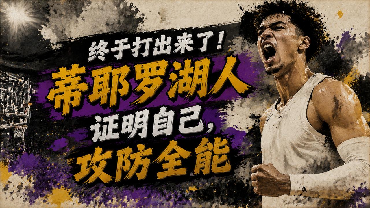 终于在湖人队完成了自我证明，证明他同样能够崛起，证明他同样能够帮助球队在攻守两端