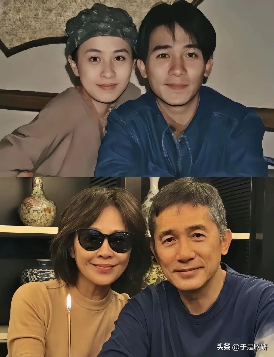 从青涩到白头，梁朝伟刘嘉玲用30年告诉我们：最好的爱情，是一起慢慢变老✨
一张旧