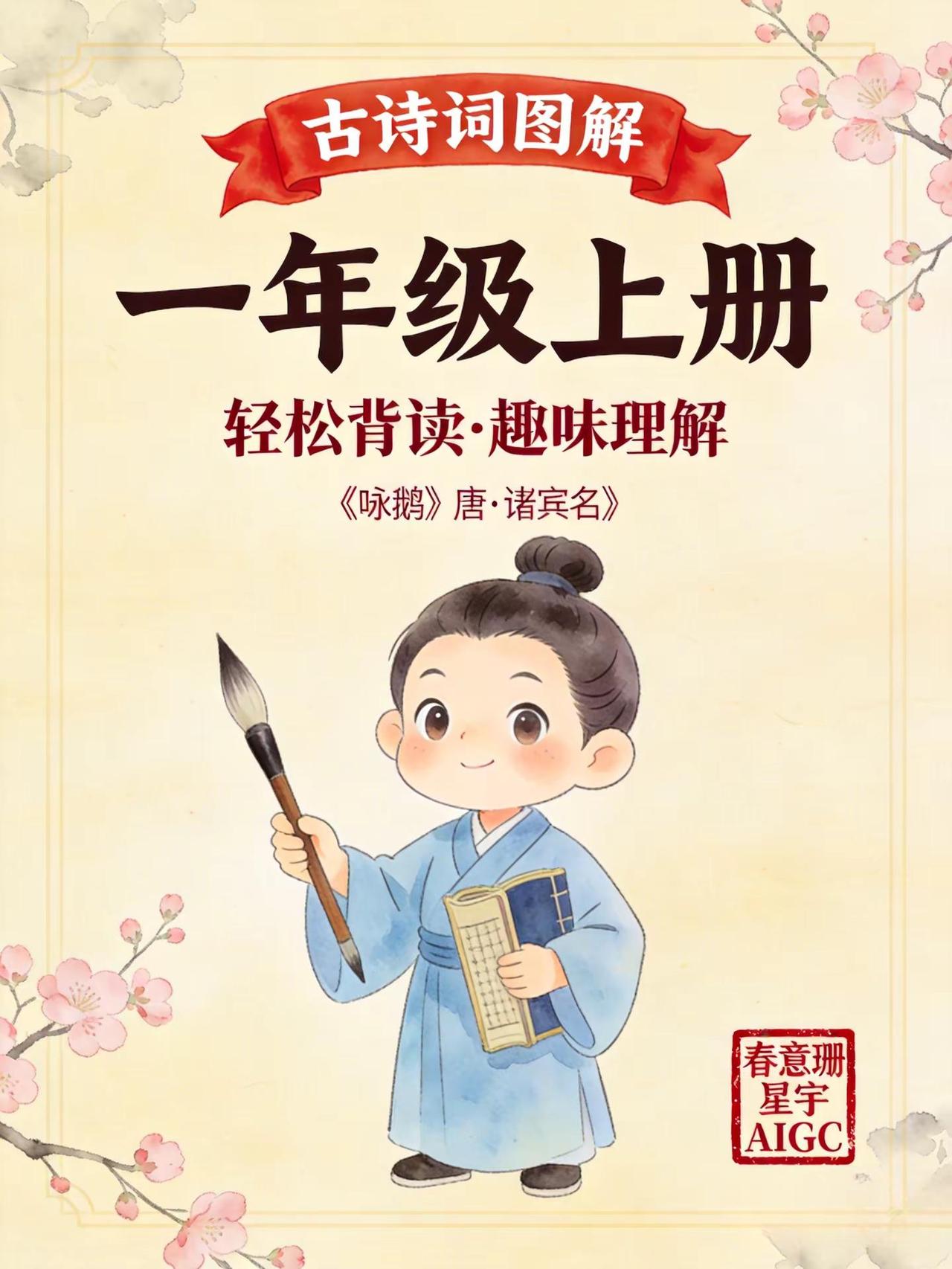 - 🔥一年级古诗图解！《咏鹅》速记。家有一年级学生的注意啦！背古诗不用死记硬背