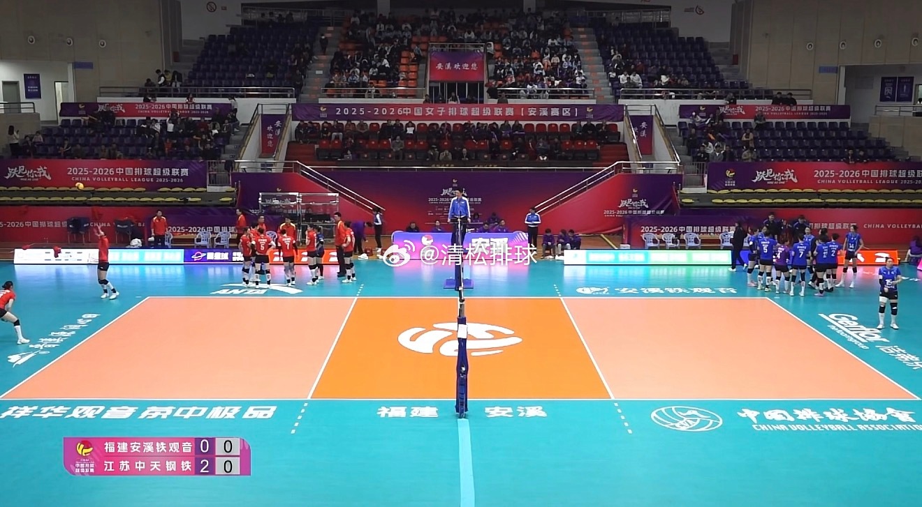 2025-2026中国女排超级联赛季后赛D组第17轮福建安溪铁观音vs江苏中天钢