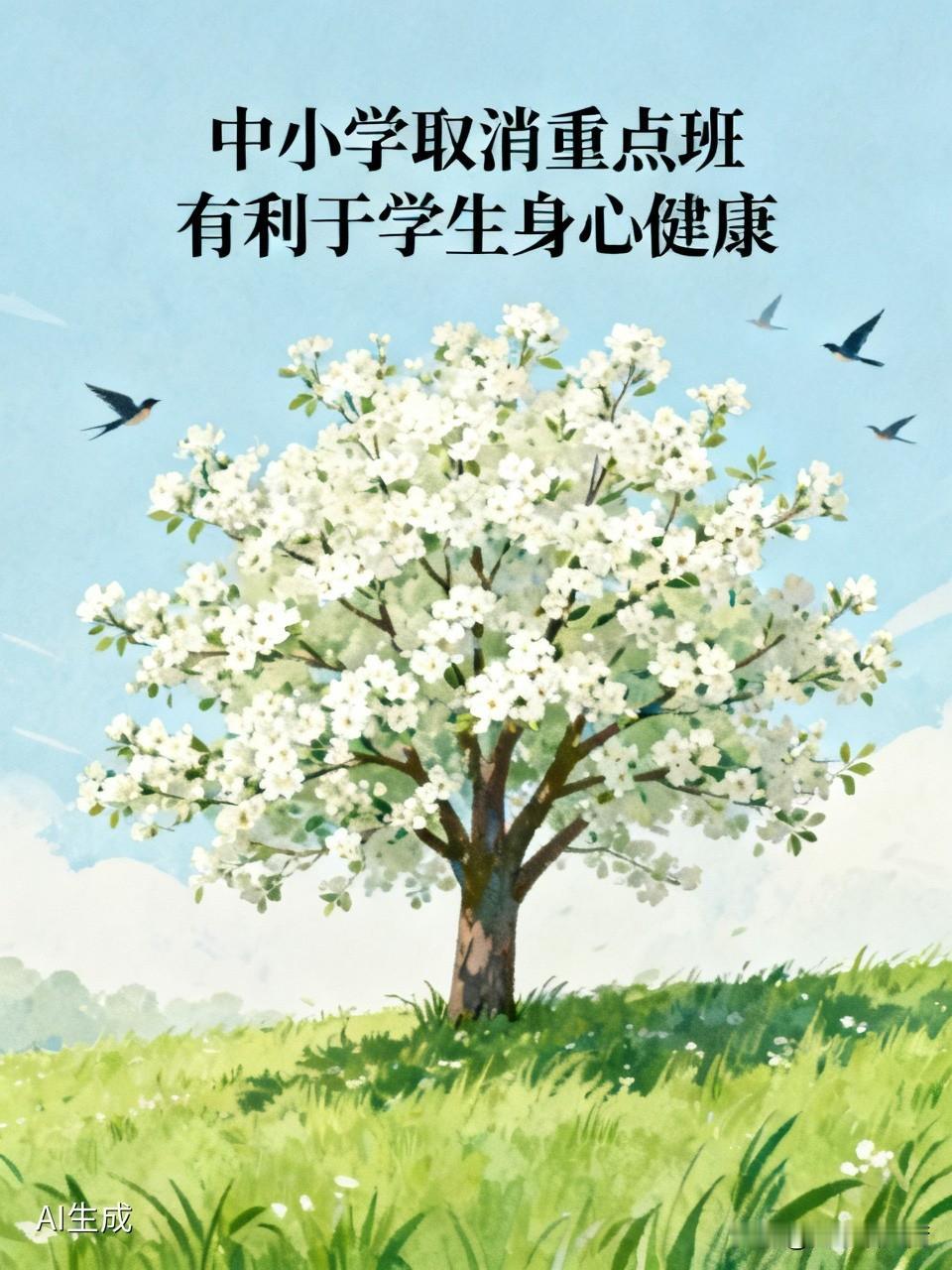 没有了重点班的划分，学生不会因为没进入重点班而产生自卑心理，也不会因为身处重点班