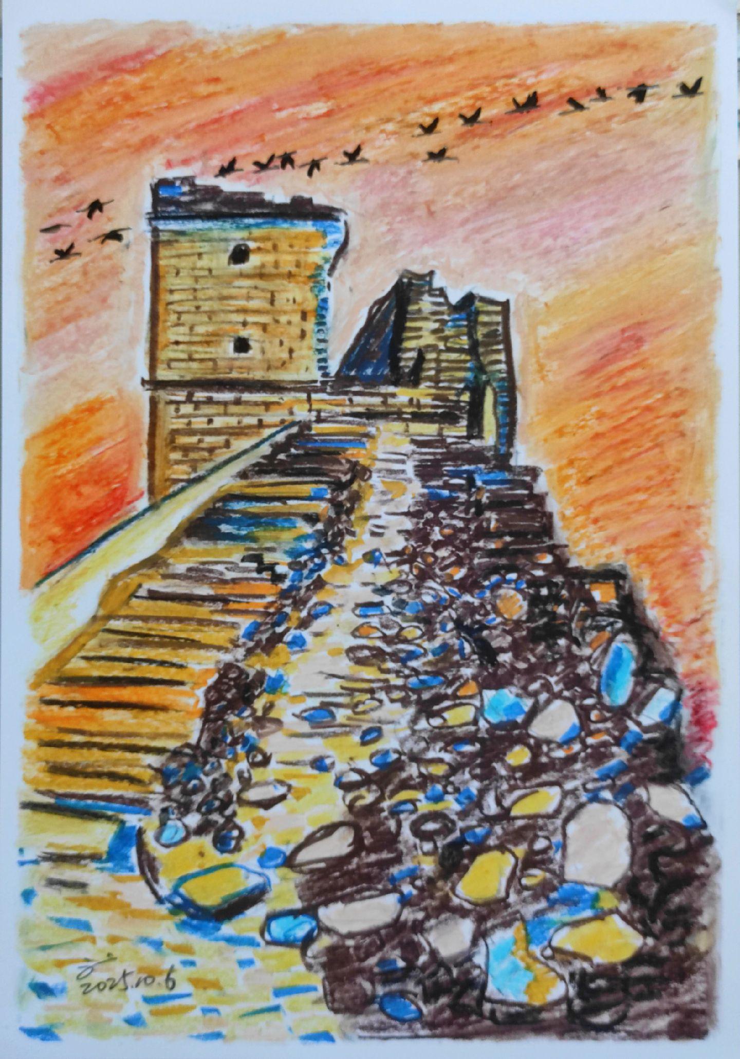 天高云淡  望断南飞雁。陈家堡长城鸳鸯楼记