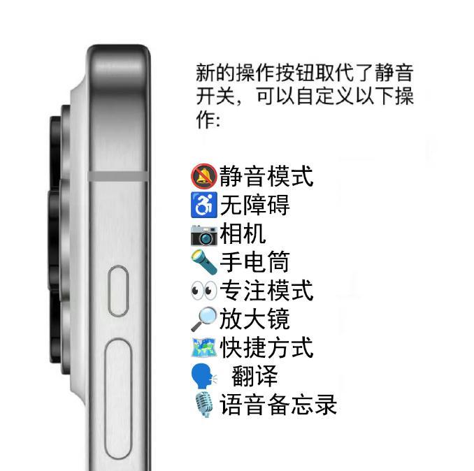 苹果在最新的iOS 17测试版中意外泄露了iPhone 15 Pro的侧边按钮（