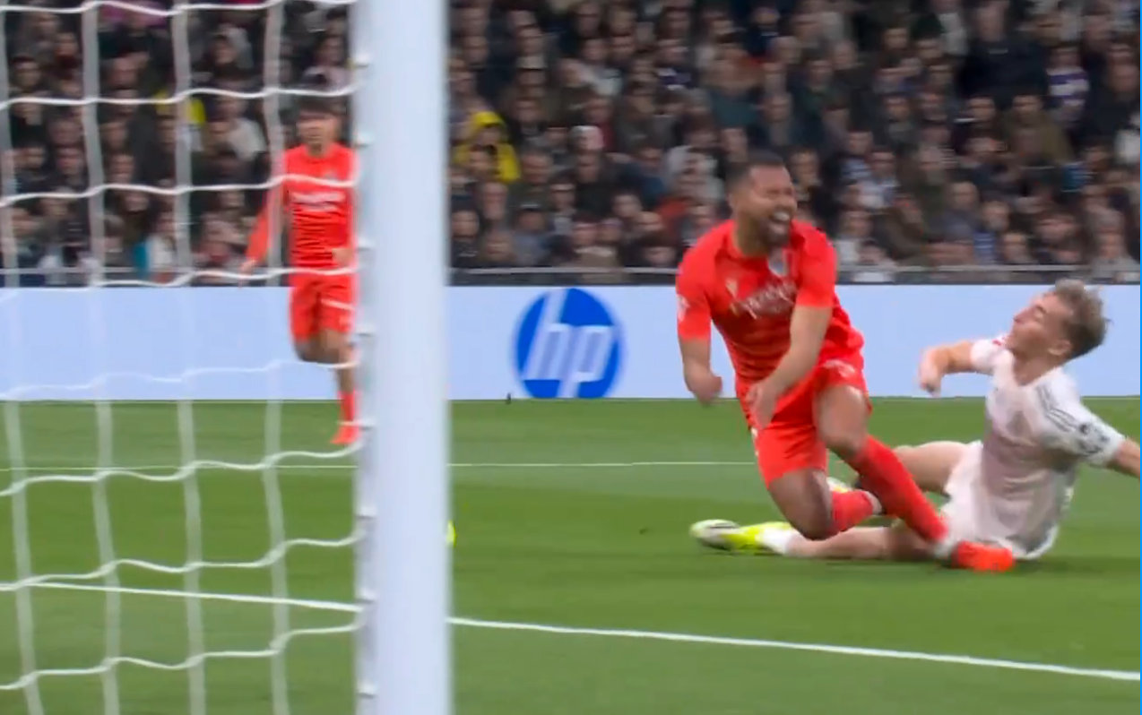 皇家社会获得点球。。。西甲联赛 皇马vs皇家社会 halamadrid