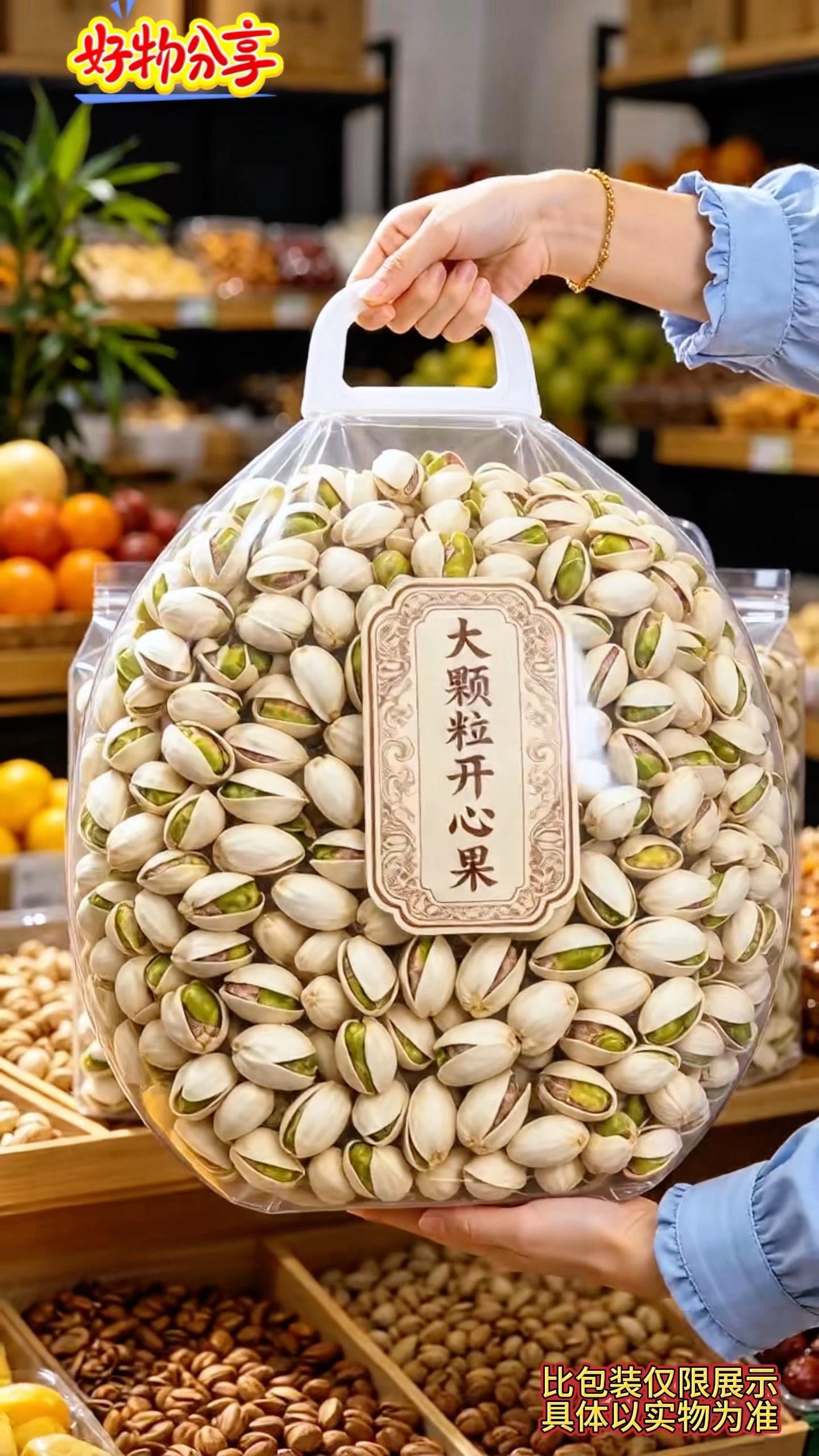 家人们赶紧来抢这个开心果的大羊毛啊！它是原色无漂白的特大颗粒，还是自然...