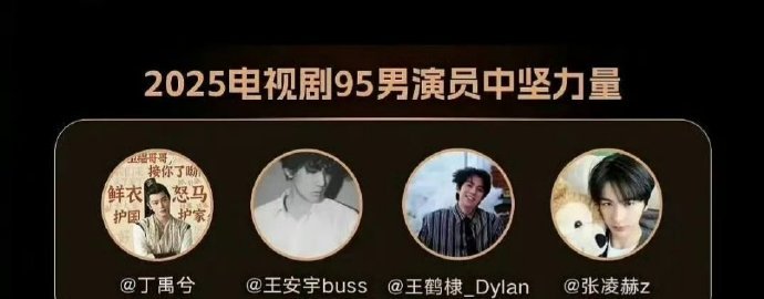 95男演员的中坚力量视界大会中坚演员投票前后对比 视界大会中坚演员投票前后对比，