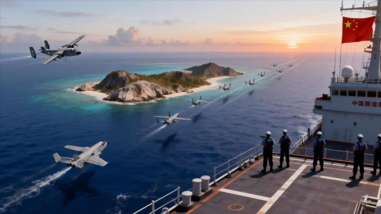 胆大包天！菲律宾2架军机非法闯黄岩岛，解放军火速驱离，正告绝不姑息，3月18日，