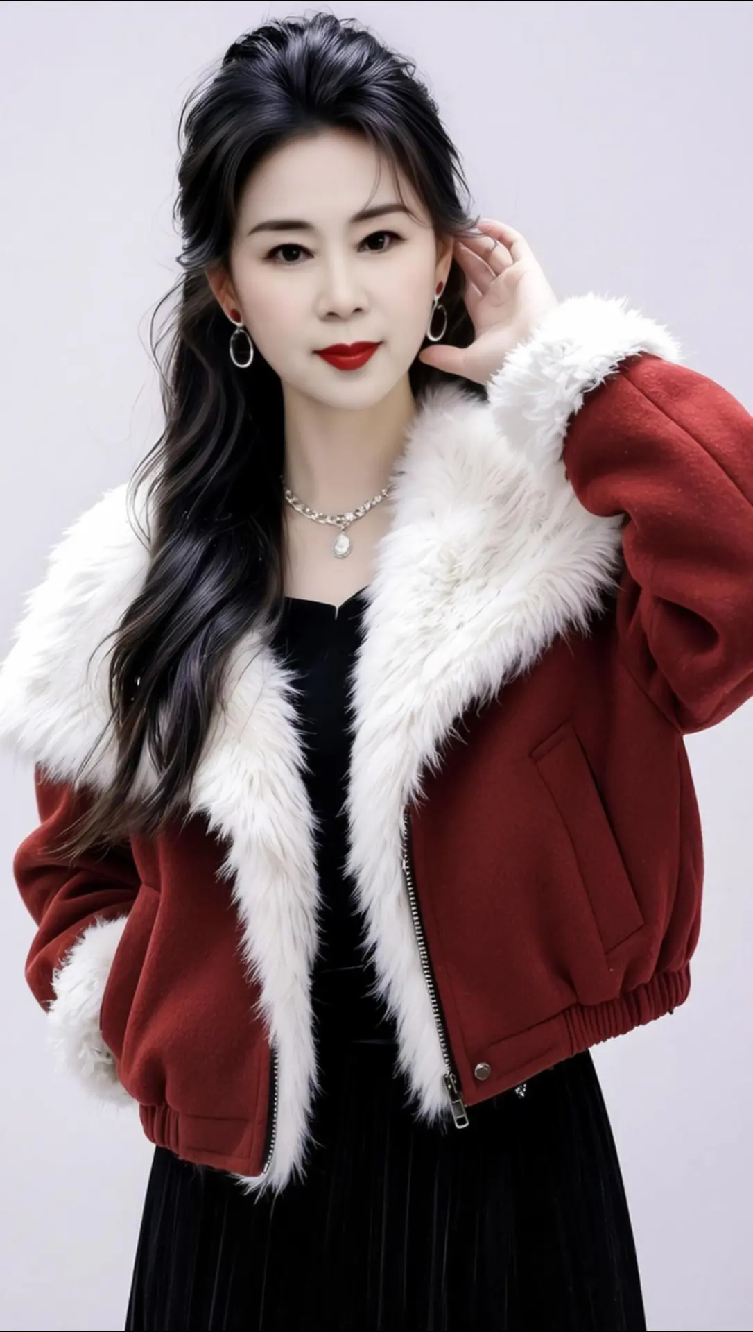 AI毛领时尚照 ai创作