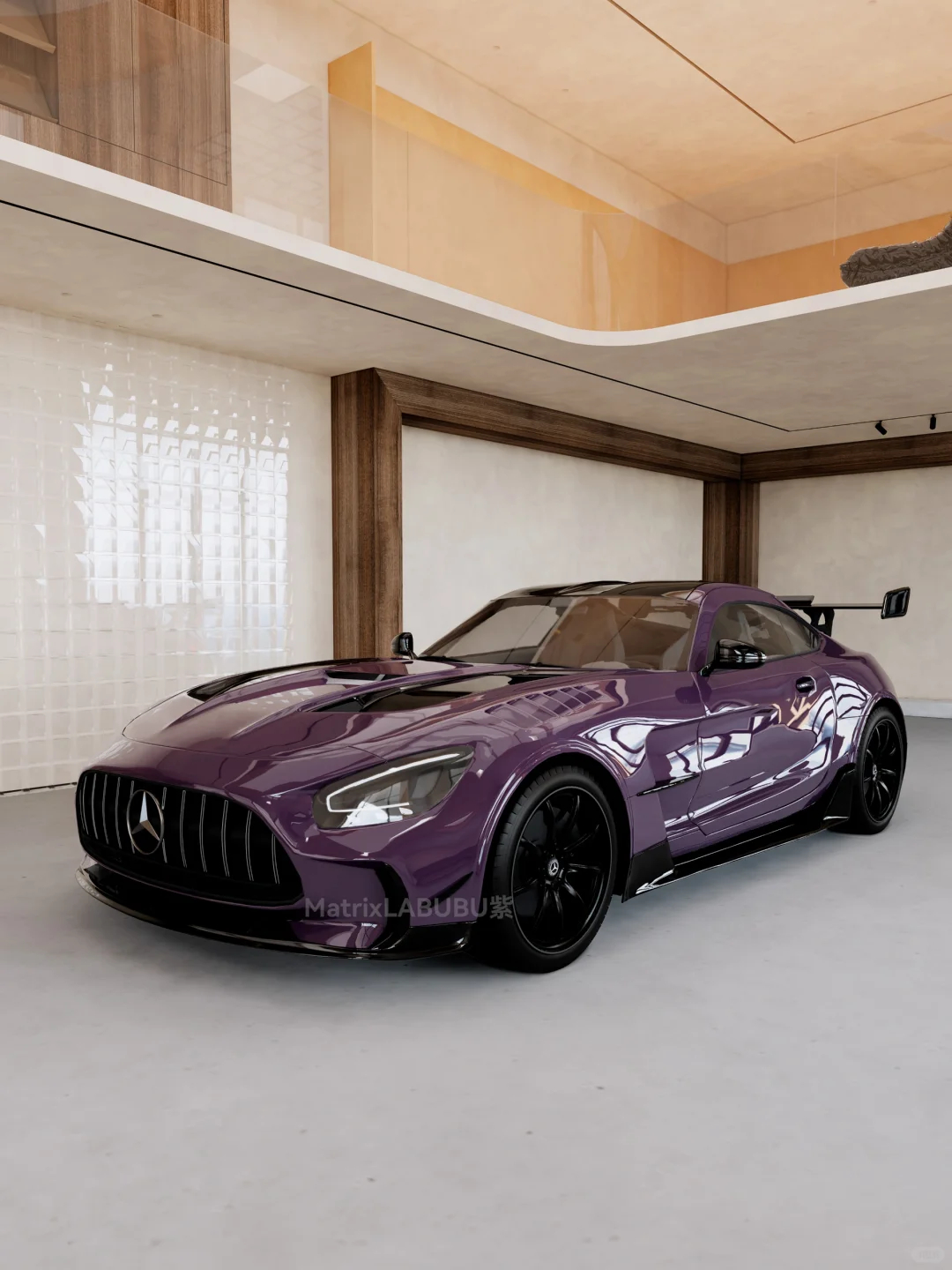 啊啊啊！偶遇大奔驰GT拒绝不了labubu紫配色果然低饱和度超级百搭！美哭了～奔