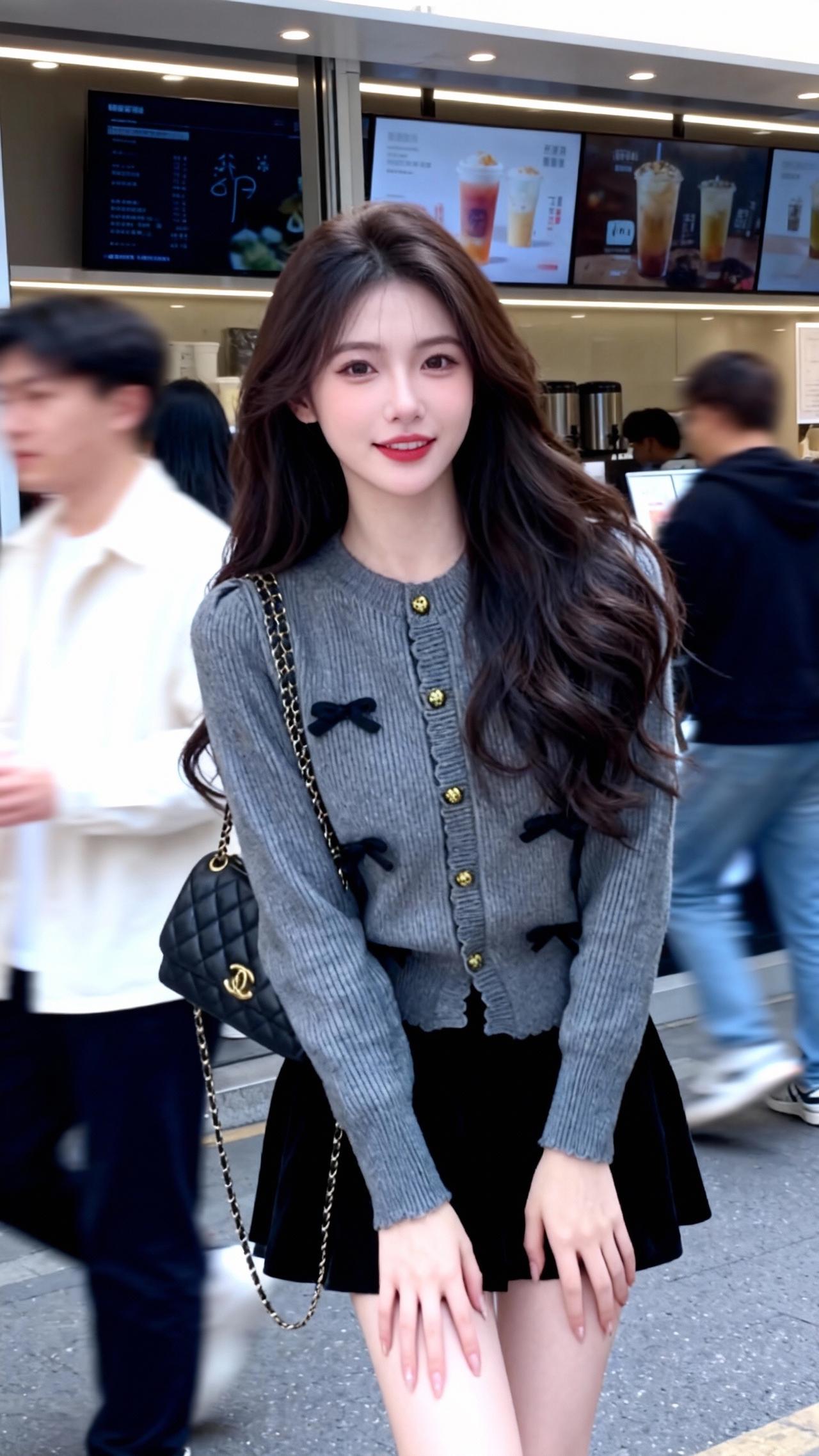 街拍穿搭 今日分享 显瘦搭配 微胖女生 加厚毛衣