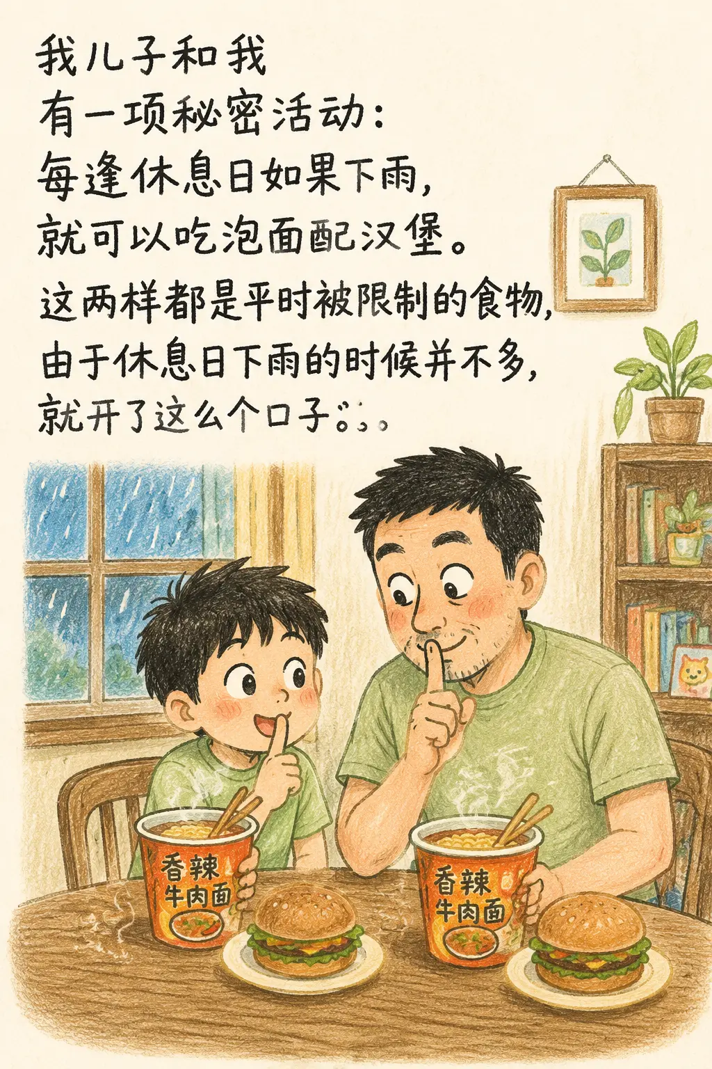 下雨天的秘密活动，是我和儿子最珍贵的默契