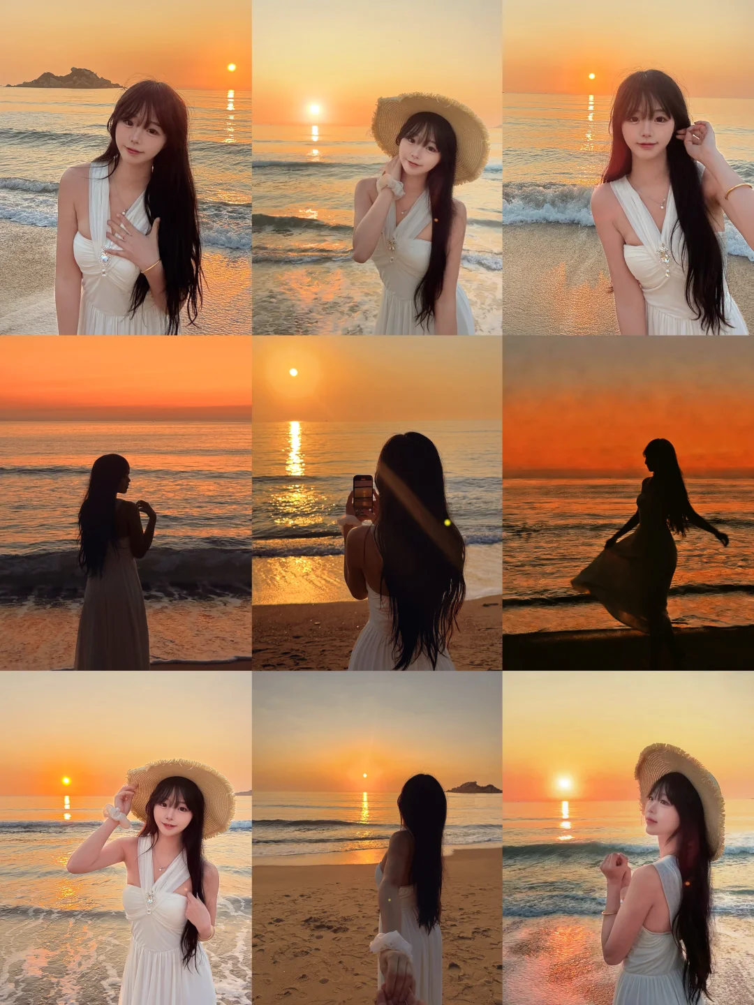 存一些海边的拍照姿势📷