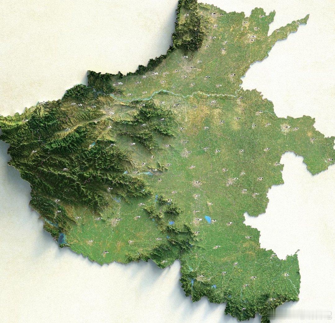 河南省高清立体地形图 ​​​