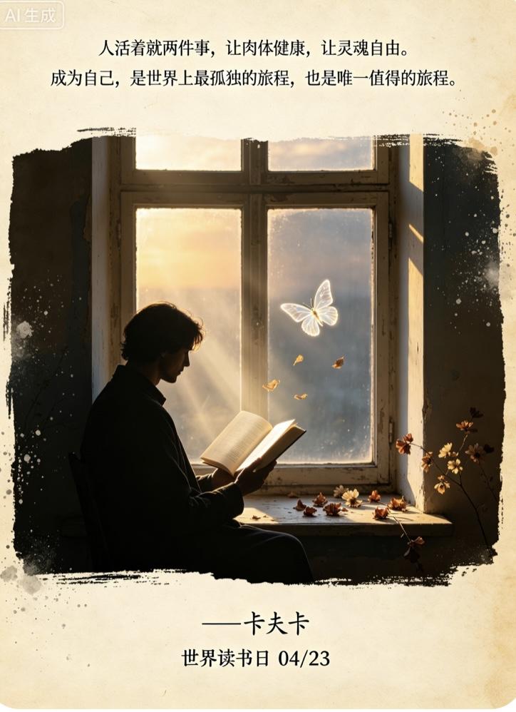 卡夫卡说过这话吗？有人说是罗素说的。没关系，谨以此献给世界读书日。