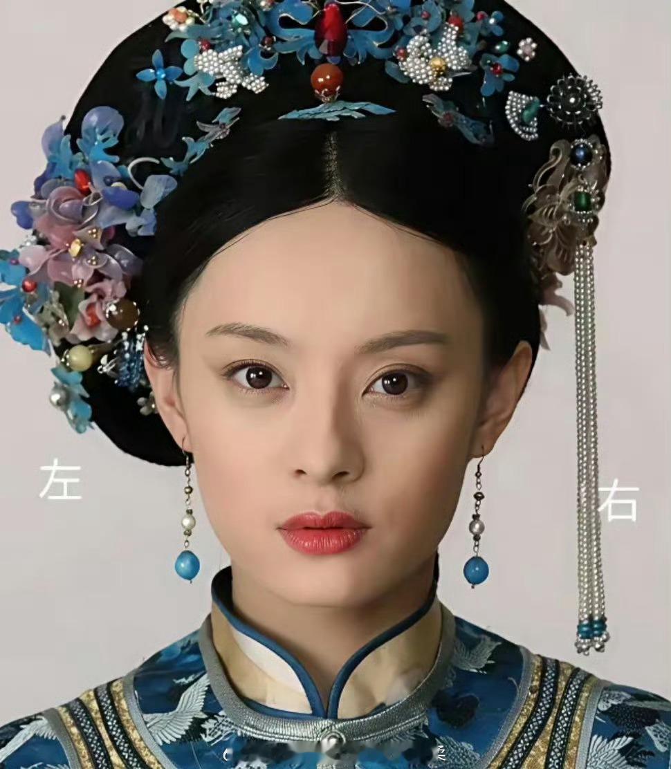 估计很多人都会认错，有一半是孙俪的脸另一半是蒋勤勤的脸，你认出来哪边是孙俪的吗？