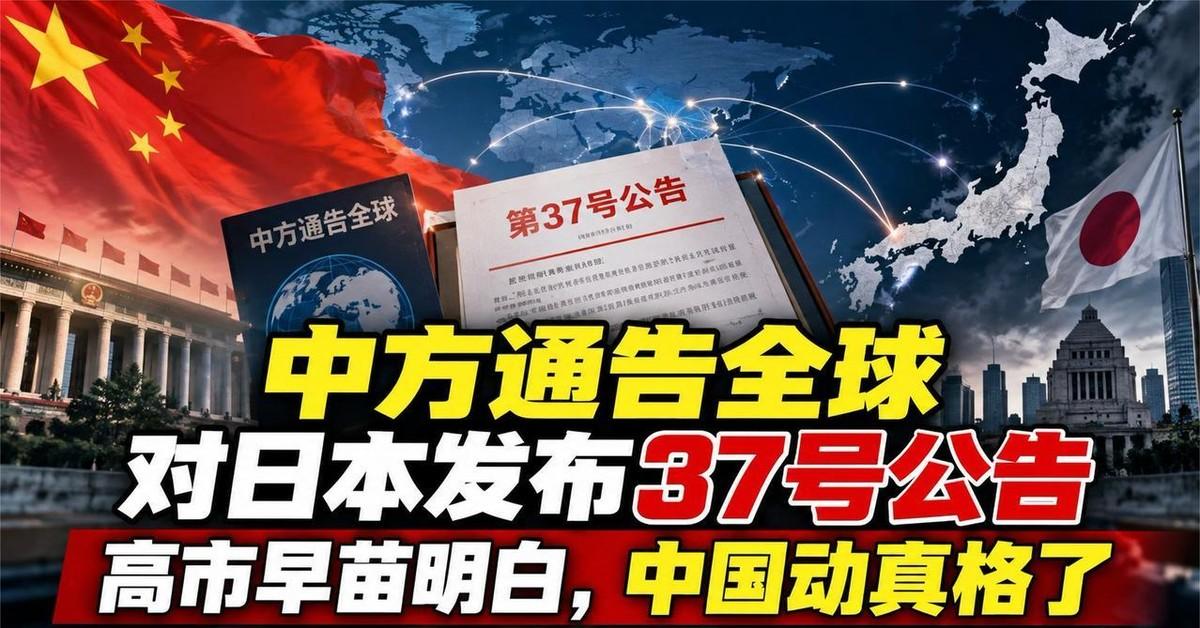 高市早苗上台后，在涉台问题上不断释放强硬信号。去年11月7日，她在国会公然宣称，