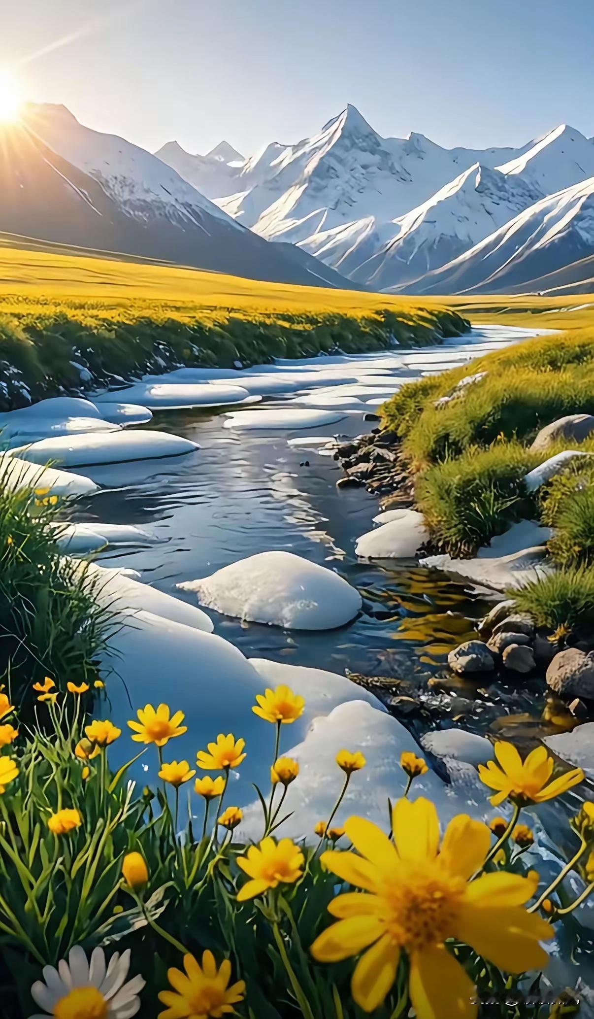 冬雪添画意，
夏荷显诗情。
横批：《冬雪与夏荷》