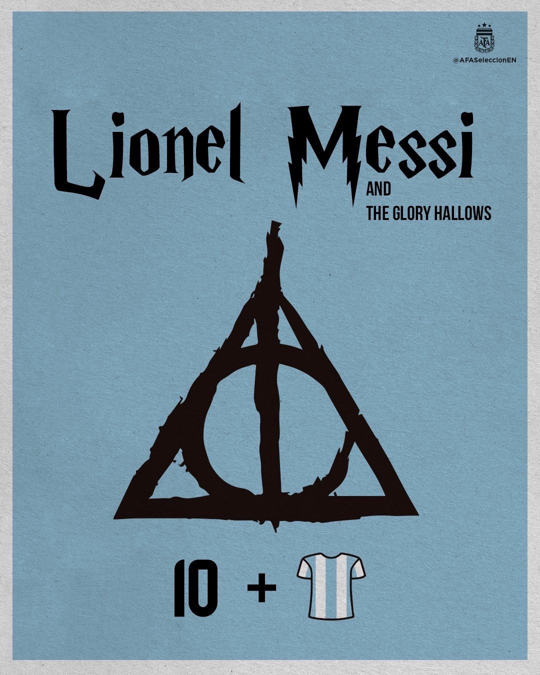 阿根廷国家队官推：天选之子✨#梅西[超话]# ​​​