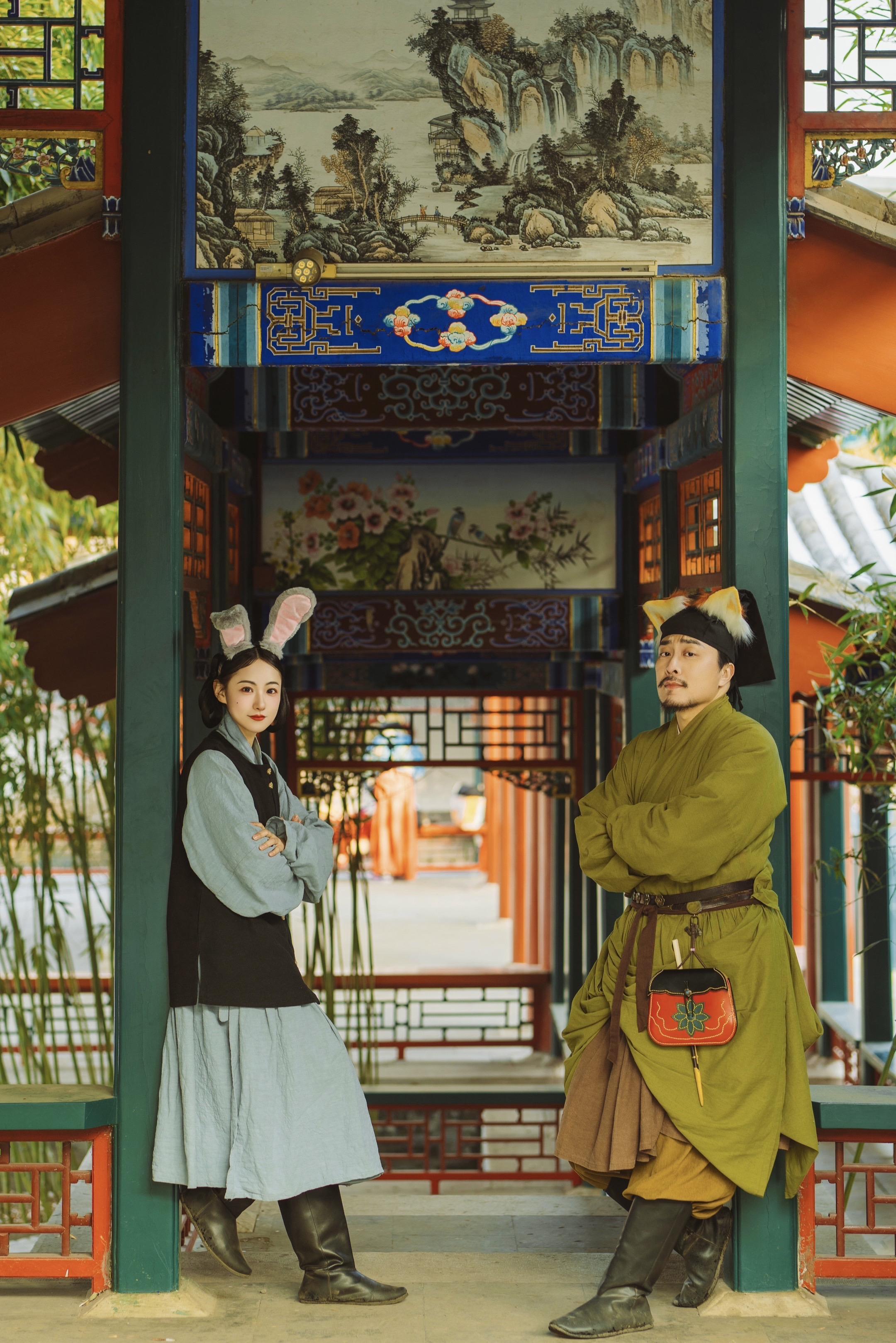 疯狂动物城｜大明版·朱迪兔🐰尼克狐🦊。✨一组脑洞，大明版狐兔🦊🐰组合！