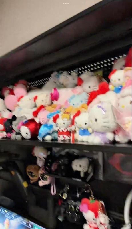 童禹坤hellokitty骨灰粉童禹坤书包挂满了hellokitty玩偶童禹坤妥