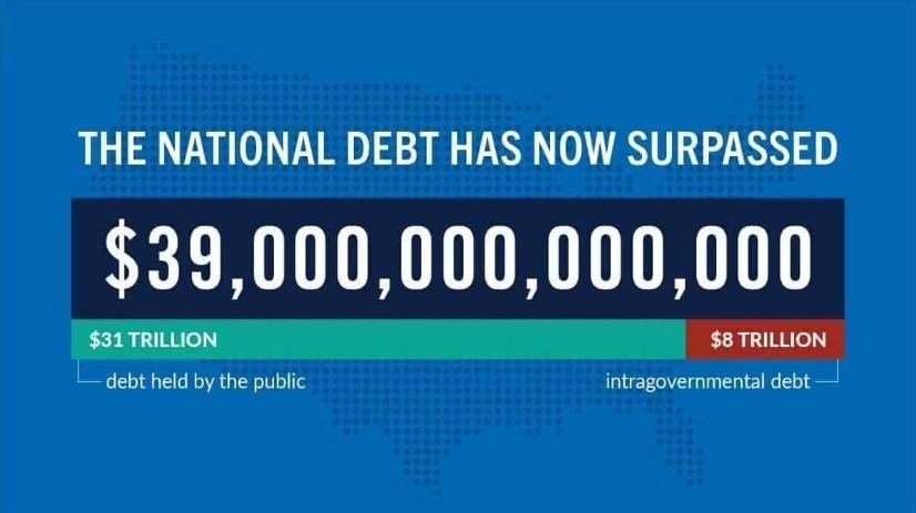 美国财政部当地时间3月18日发布的最新数据显示，截至3月17日，美国联邦债务总额