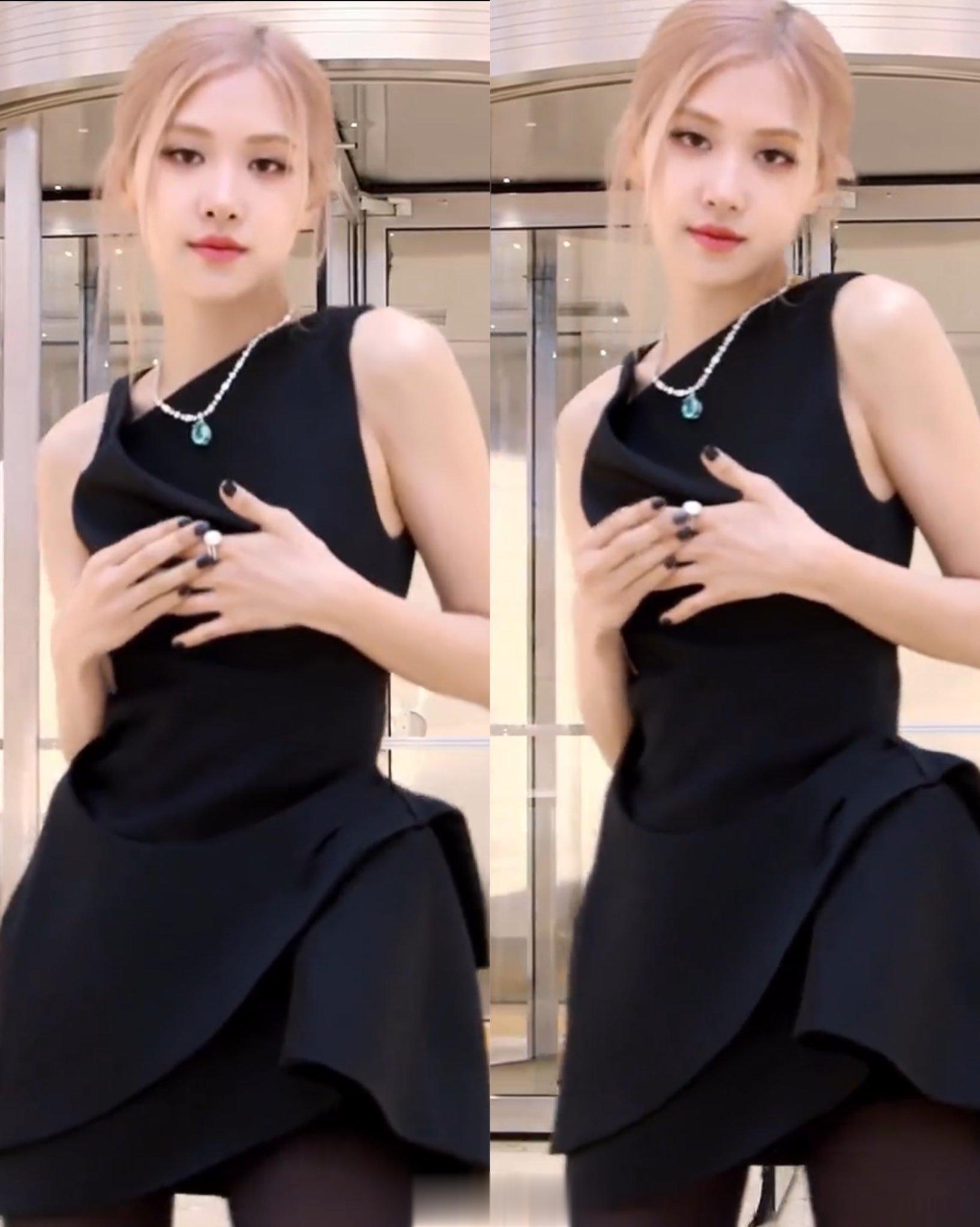 戴Tiffany 帕拉伊巴碧玺项链的Rose朴彩英～ ​​​