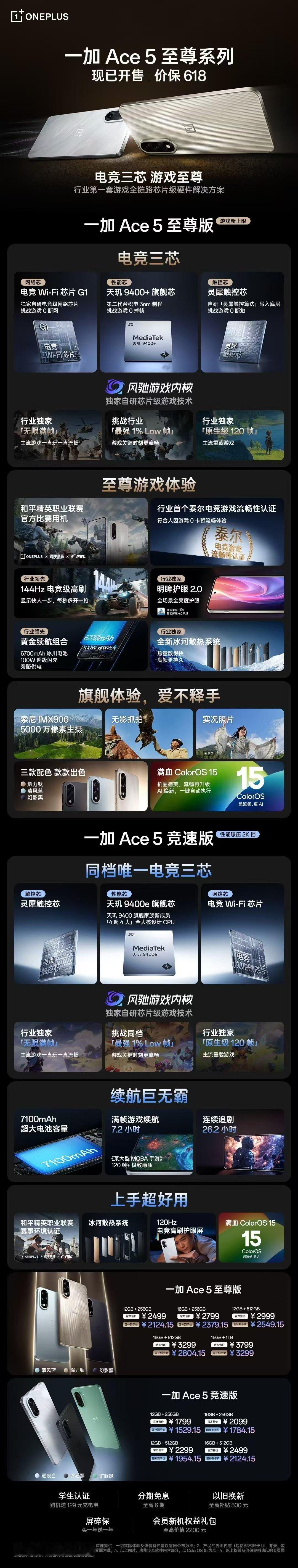 分享一张一加Ace 5系列的一图流，喜欢打游戏的可以看看[doge] ​​​