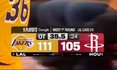 可以宣布湖人3-0火箭了 湖人vs火箭