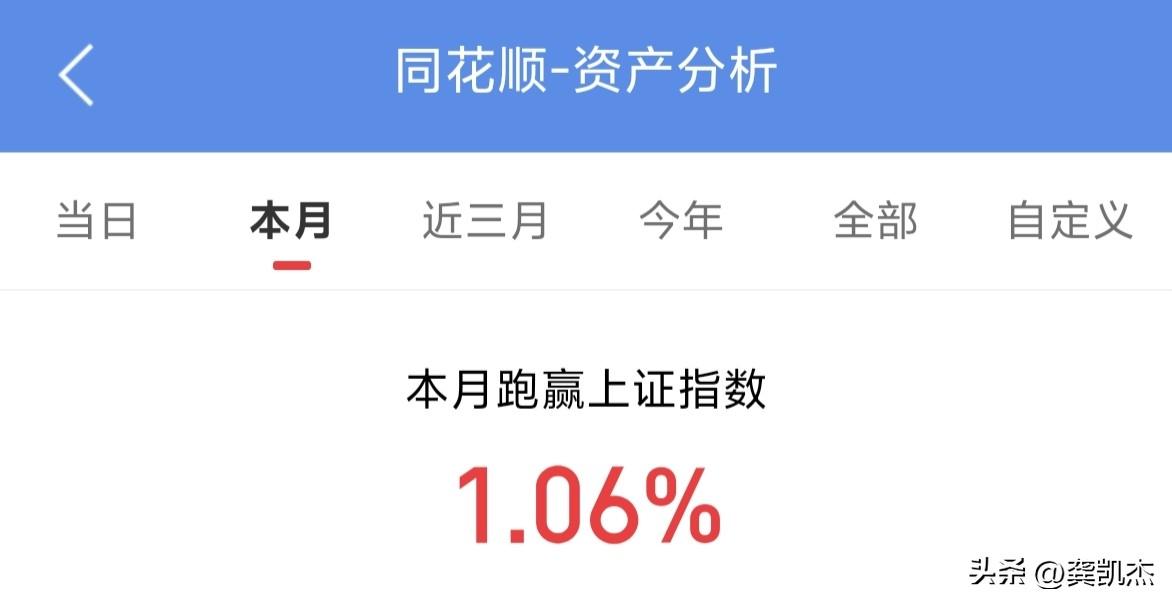7月跑赢大盘一个点，你呢？（实话实说，不许骗人。）