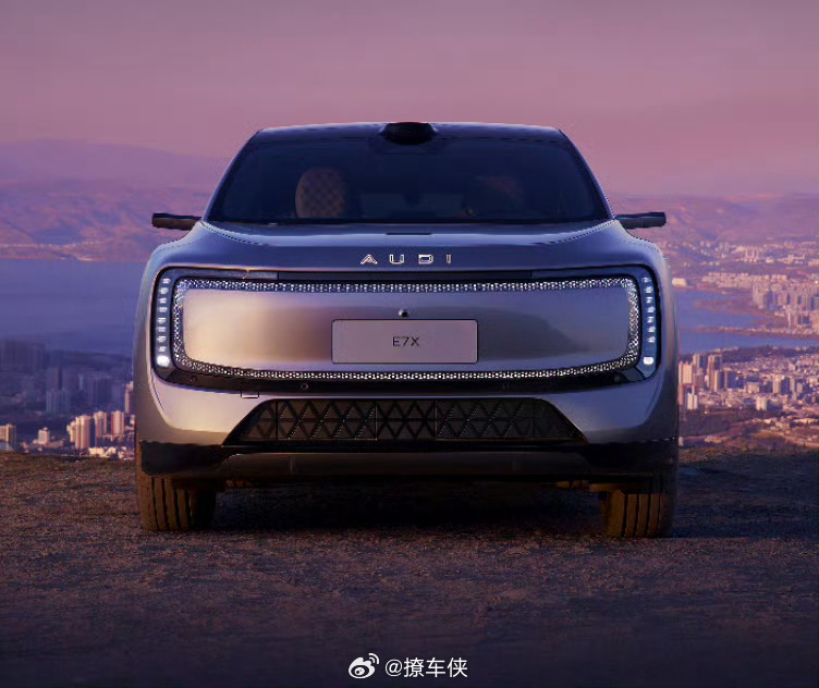 奥迪德国总部放了什么车 奥迪这是要在电动SUV上搞大事啊，E7X这车光看底子就够