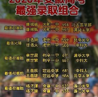2026年安徽高考最强录取组合