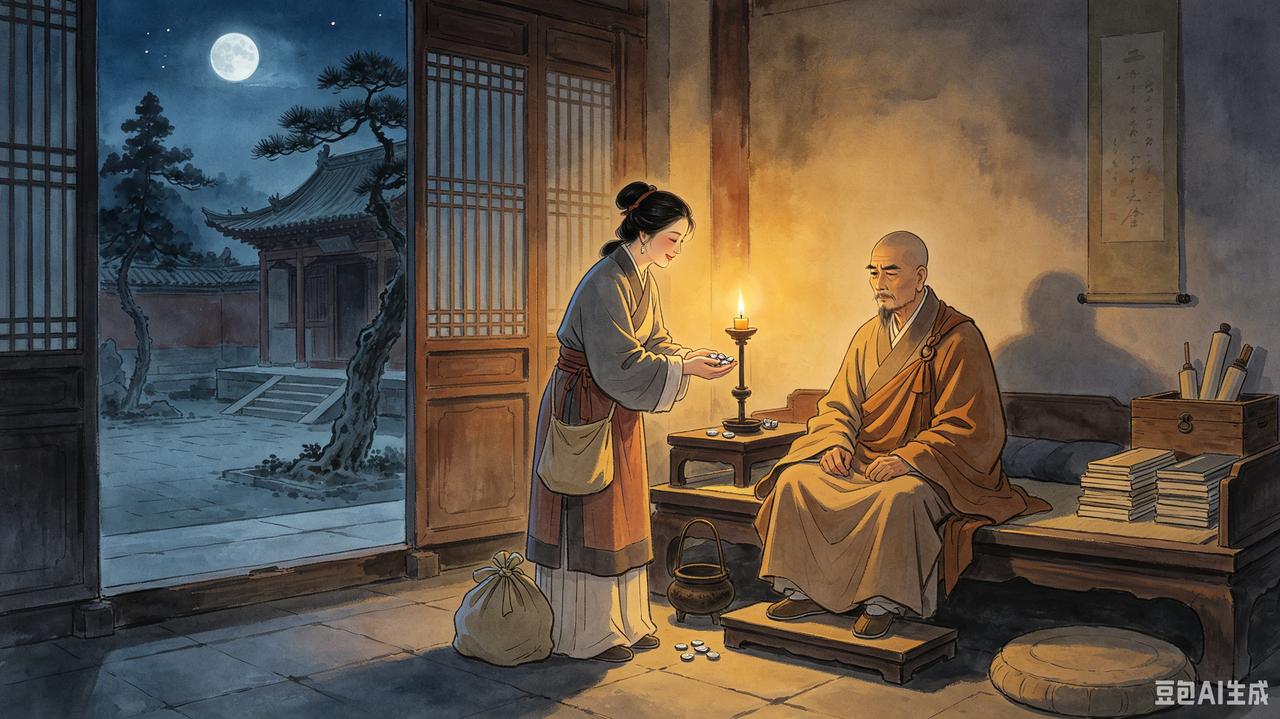 明朝万历年间，禹州洪德寺香火鼎盛，主持方丈是善云和尚。

一夜，善云正在禅房打坐