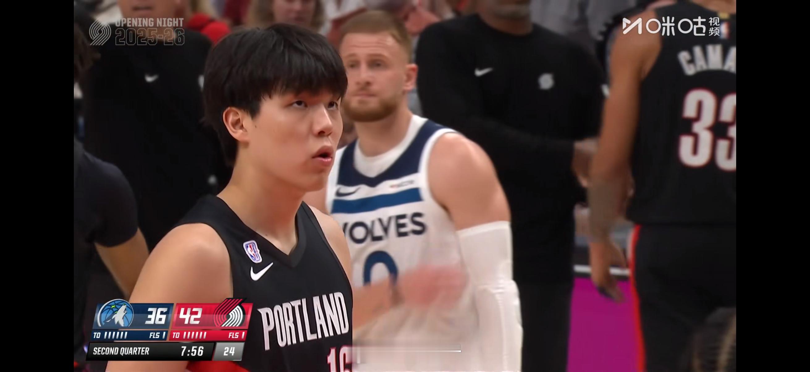 来了！杨瀚森！！杨瀚森常规赛首秀 ​​​