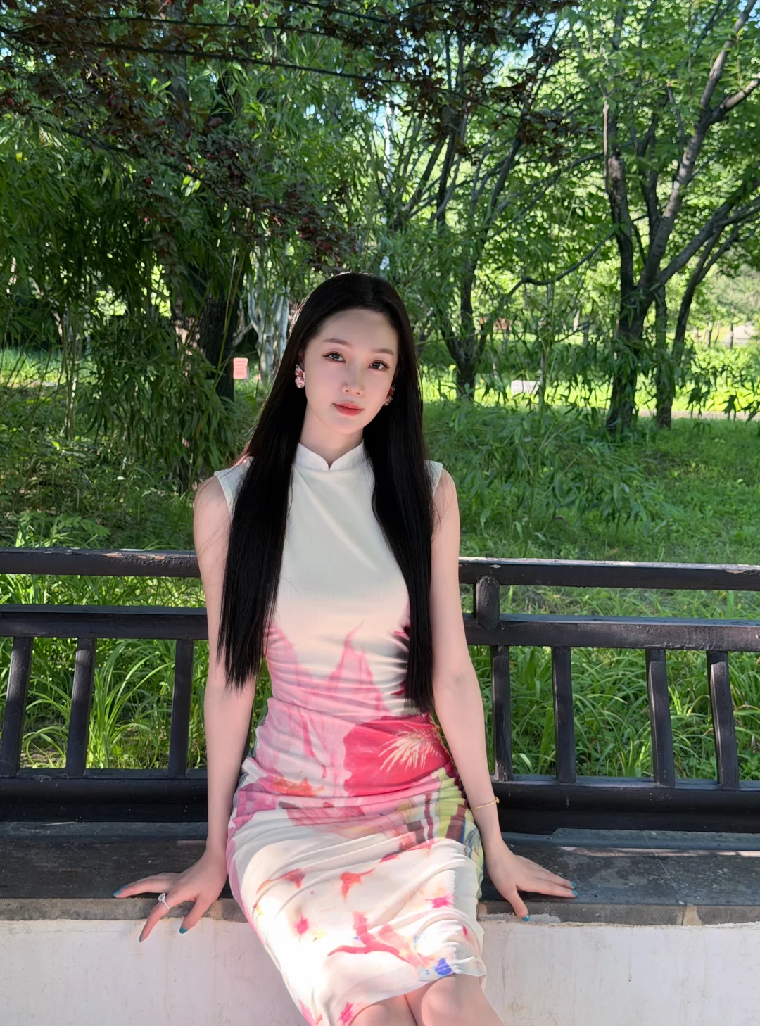误入江南的夏🍃这件旗袍是夏天的白月光吧～