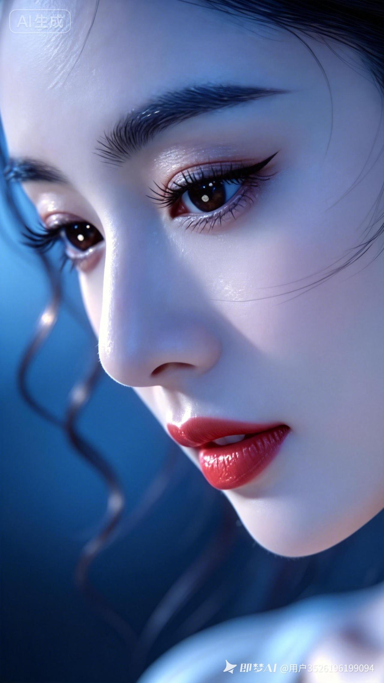 真人写真，唯美深色调。3D渲染细腻肌理，专业光影层次分明，静谧高级。构图简洁有力