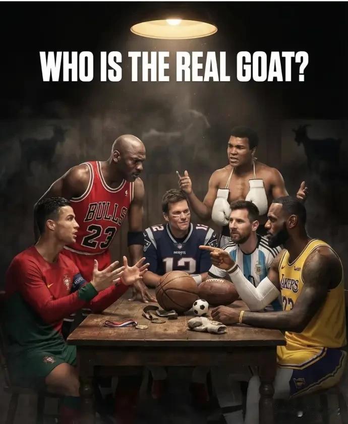 图中谁是真正的goat？NBA球星对比 詹詹goat