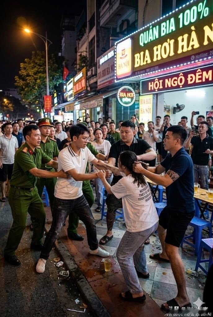 夜晚娱乐放松，绝不是聚众滋事、动手斗殴的理由。近日，越南老街省警方快速处置一起酒